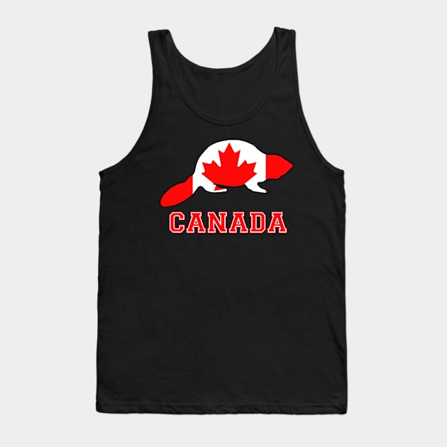 Canada Beaver Flag Tank Top by SNK Kreatures